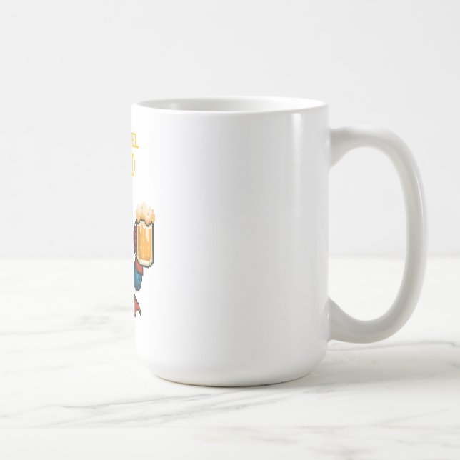 Mug Pixel Art Superhero Papa Mug, Fête des pères Cadea (Droite)