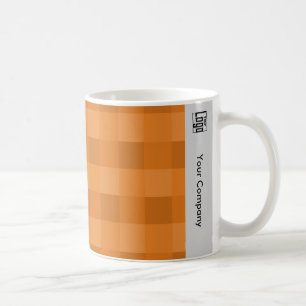Mug Pixel Motif gris noir orange