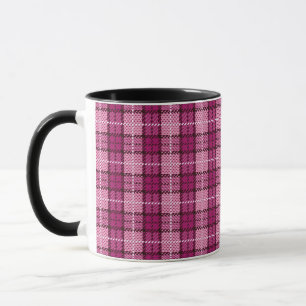 Mug Pixel Plaid_Magenta-Black