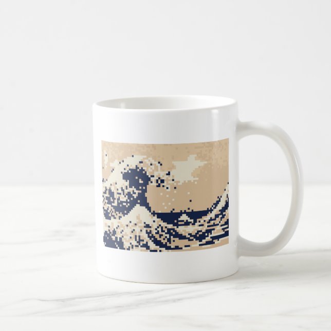 Mug Pixel Tsunami 8 bits Pixel Art (Droite)