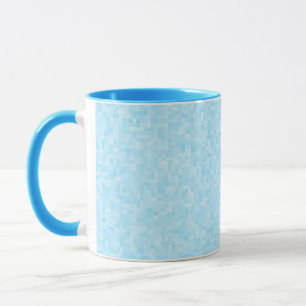 Mug Pixellisation Mosaïque Bleue