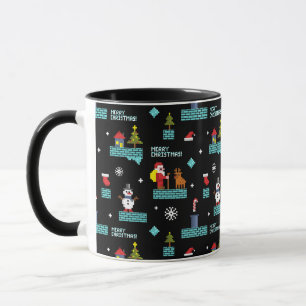 Mug Pixellit Joyeux Motif de Noël - Design rétro