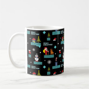 Mug Pixellit Joyeux Motif de Noël - Design rétro