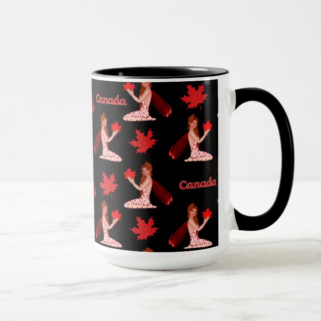 Mug Pixie canadienne avec feuille d'érable (Droite)