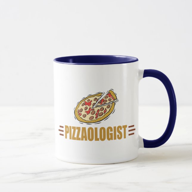 Mug Pizza drôle (Droite)