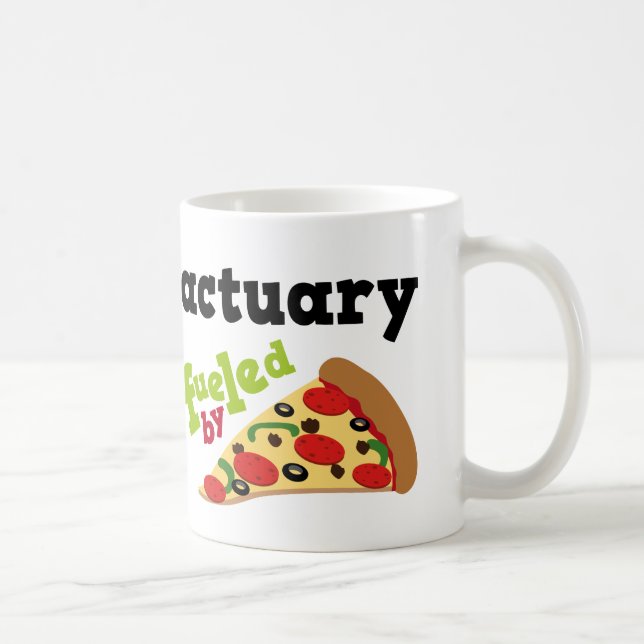 Mug Pizza (drôle) d'actuaire (Droite)