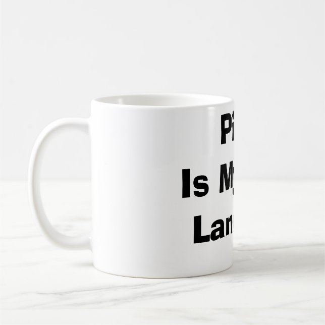 Mug Pizza Est Ma Langue D'Amour (Gauche)