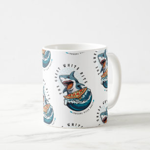 Mug Pizza pour manger des requins   Le Grand Bite Blan