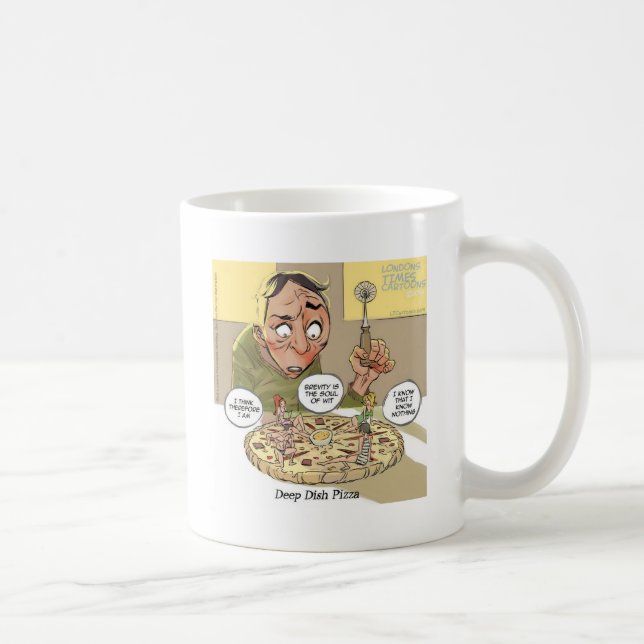 Mug Pizza Profonde Philosophie Drôle (Droite)