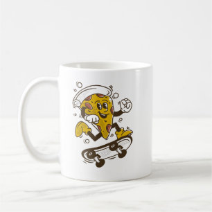 Mug Pizza Skateboard Caractère Pizza Carton Cute