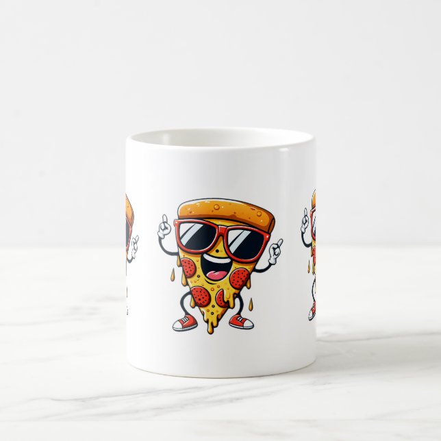 Mug Pizza Slice de dessin animé avec Vibes de fromage  (Centre)