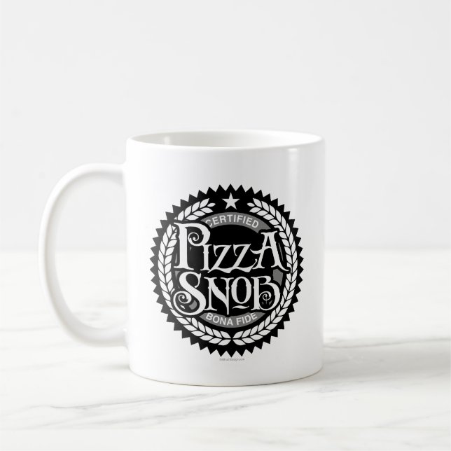 Mug Pizza Snob - amusant amateur de pizza (Gauche)