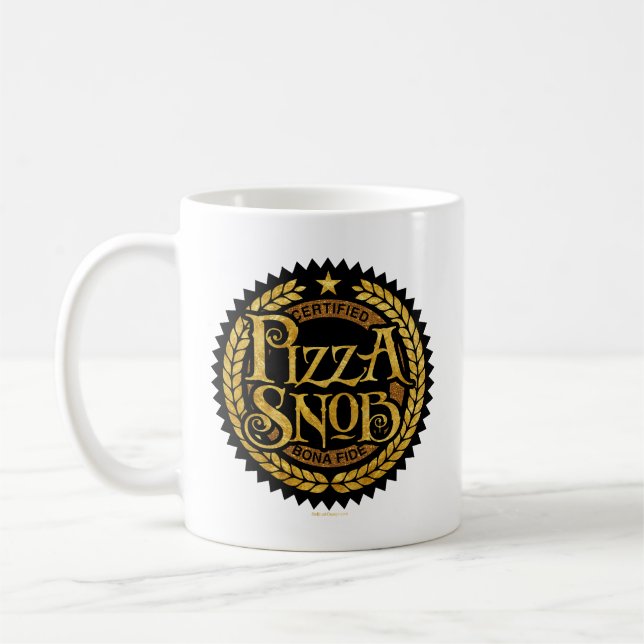 Mug Pizza Snob - amusant amateur de pizza (Gauche)
