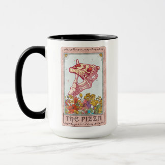 Mug Pizza Tarot Card Funny Tarot Skeleton