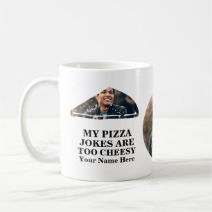 Mug Pizza tranche en forme de photo drôle fête des pèr