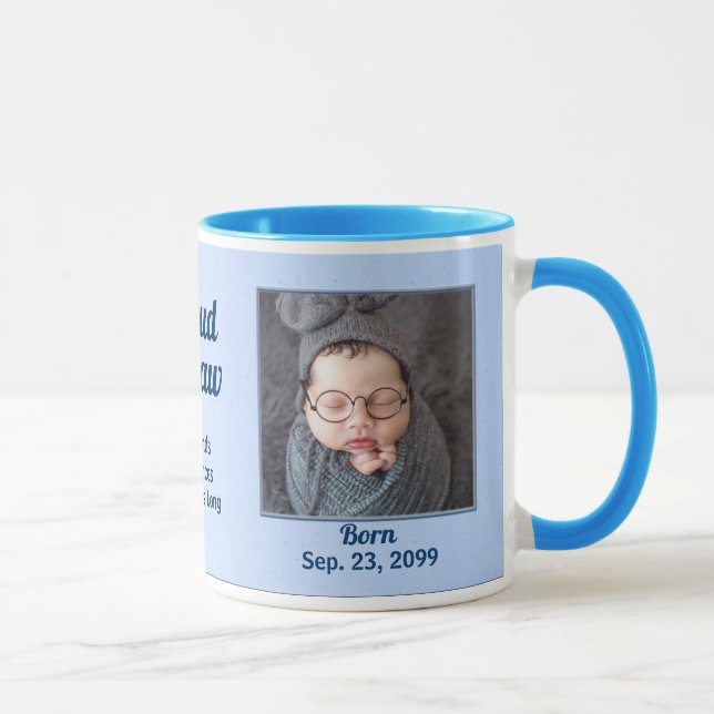 Mug Pjod PAPAW Nouveau bébé bleu 2 photo (Droite)