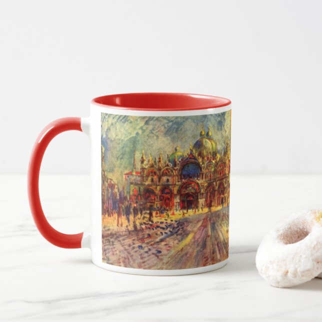 Mug Place Saint-Marc, Venise par Pierre Renoir (Avec donut)