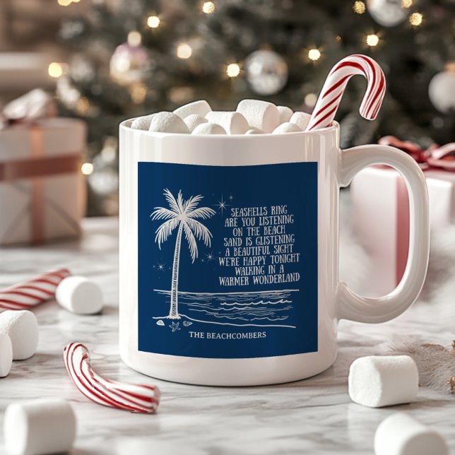 Mug Plage aux Palmiers Merveilleux Noël (Créateur téléchargé)