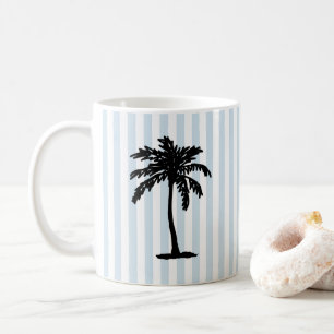 Mug Plage aux palmiers rayure nautique