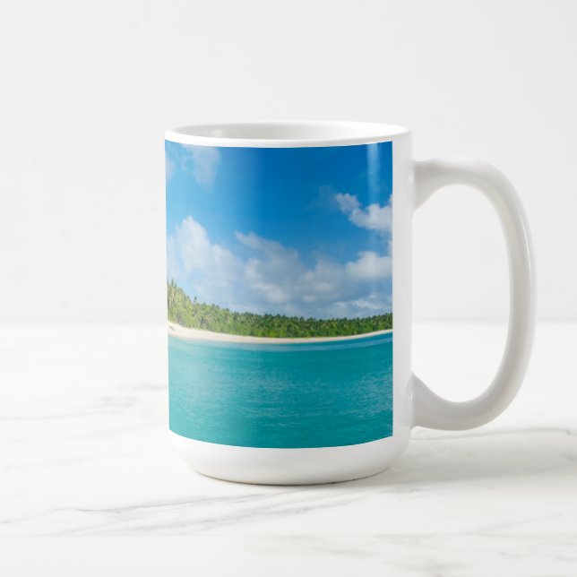 Mug Plage bordée de palmiers, Tonga (Droite)