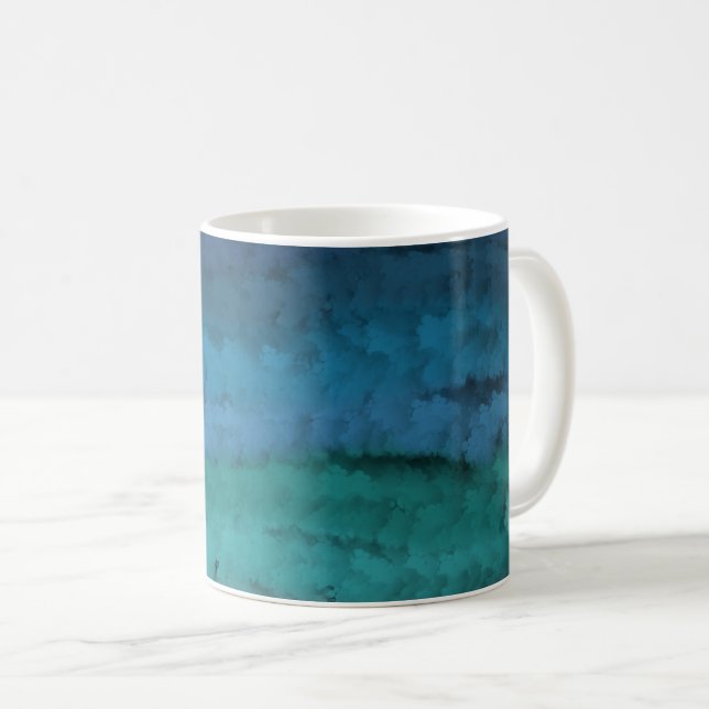 Mug Plage Côtière Vagues salées sur Noir (Devant droit)