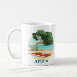Mug Plage d'Aruba avec arbre Divi Divi