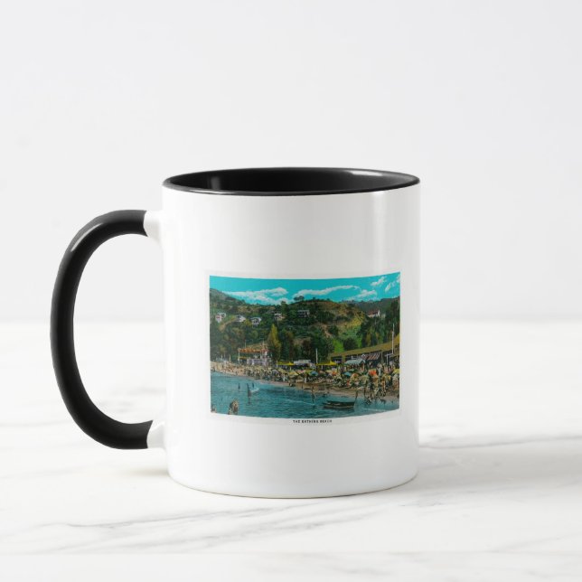 Mug Plage de baignade à Avalon, Catalina Island (Gauche)
