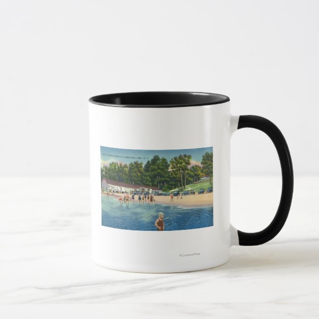 Mug Plage de bain de Ryall à Saratoga Lake View (Droite)