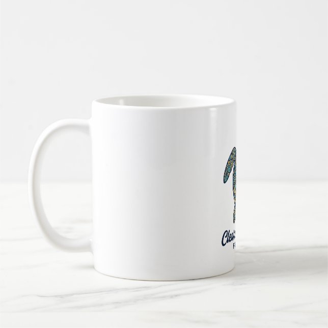 Mug Plage de Clearwater Floride Tortue de mer Concepti (Gauche)