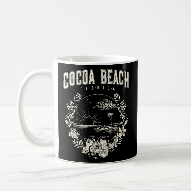 Mug Plage de Cocoa Floride Palm Trees Beach (Gauche)