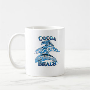 Mug Plage de Cocoa Floride Vacances Dauphins Tribaux