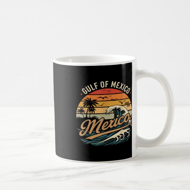 Mug Plage De Coucher De Soleil Retro 90s Gulf Of Usa A (Droite)