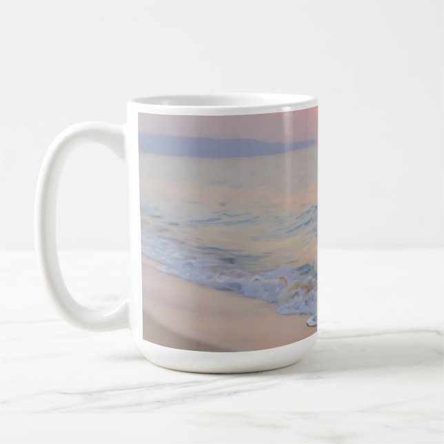 Mug Plage de coucher de soleil serein lueur de l'océan (Gauche)