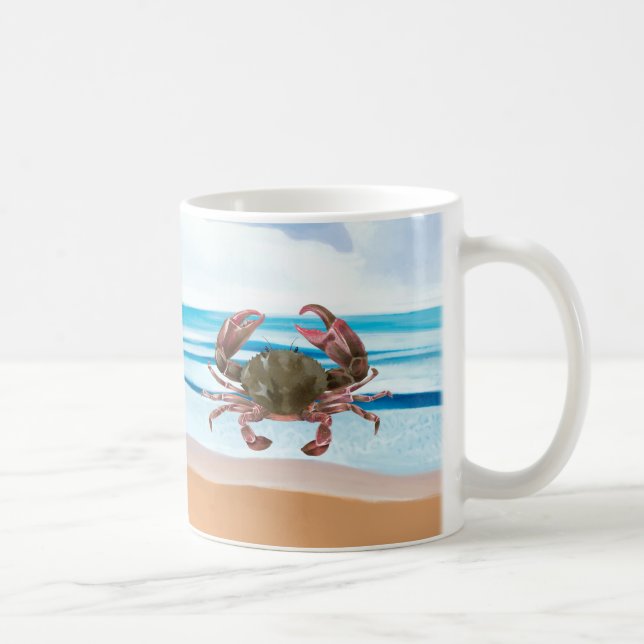Mug Plage de crabe bleu (Droite)