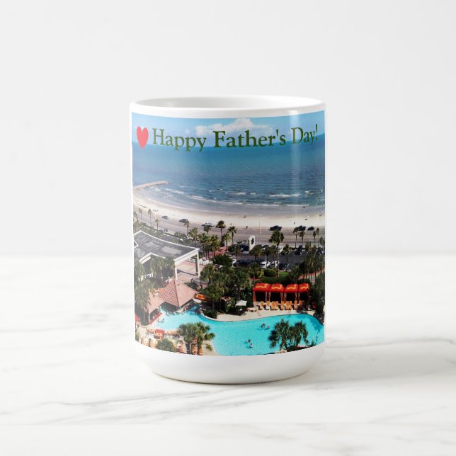 Mug Plage de Galveston "Joyeuse Fête des Pères"  (Centre)