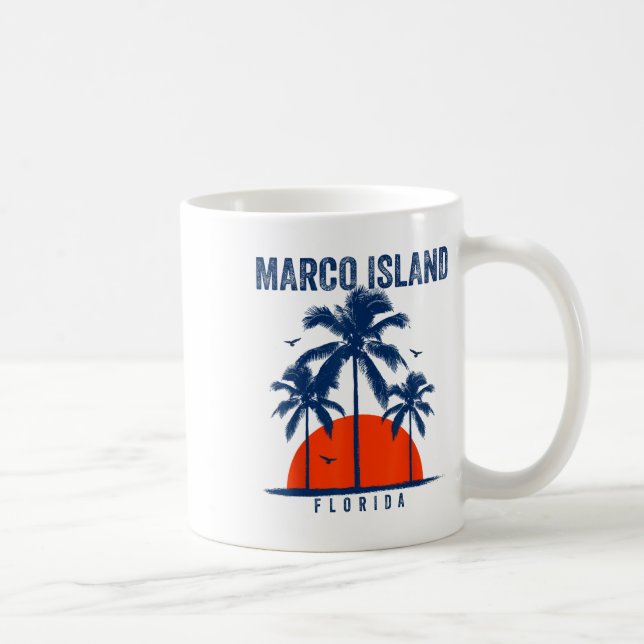Mug Plage de l'île Marco Floride Océan Surf Planche de (Droite)