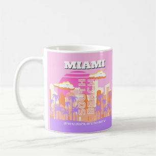 Mug Plage de Miami, Art de voyage à Miami, Chambre Pré