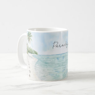 Mug Plage de Paradis Tropical Palmiers