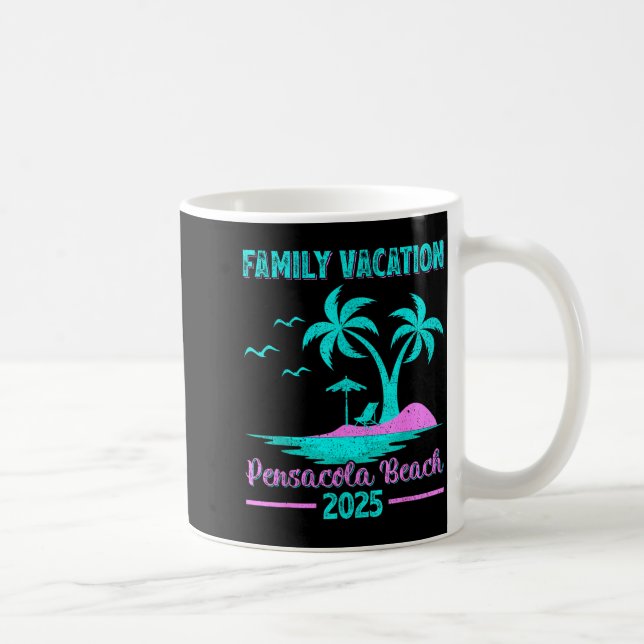 Mug Plage de Pensacola Floride Vacances en famille 202 (Droite)