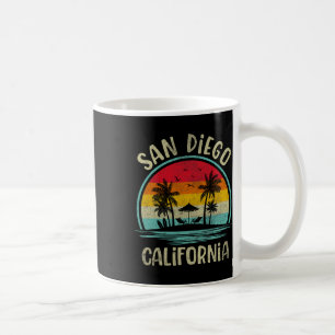 Mug Plage de San Diego Californie Palmier Famille Été