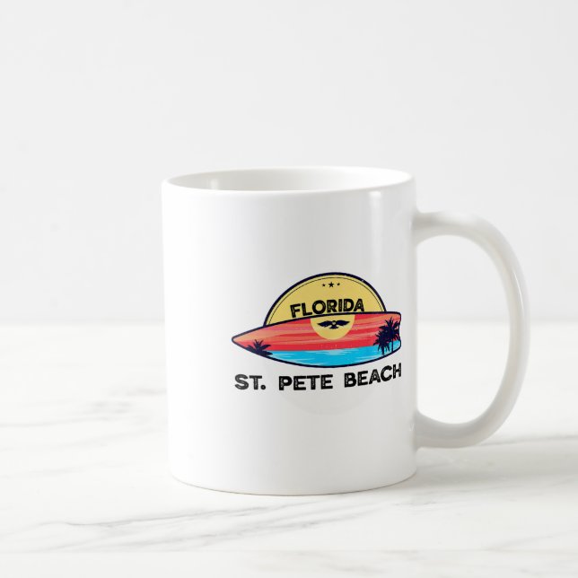 Mug Plage de St Pete Floride Surfboard Plage Surf  (Droite)