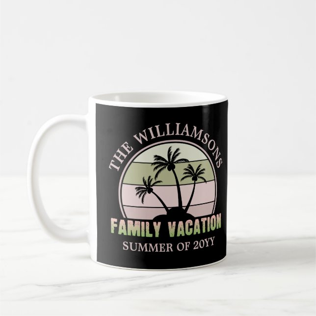 Mug Plage de vacances familiales sur mesure Île tropic (Gauche)