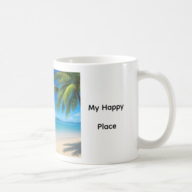 Mug Plage des Caraïbes Mon endroit heureux (Droite)