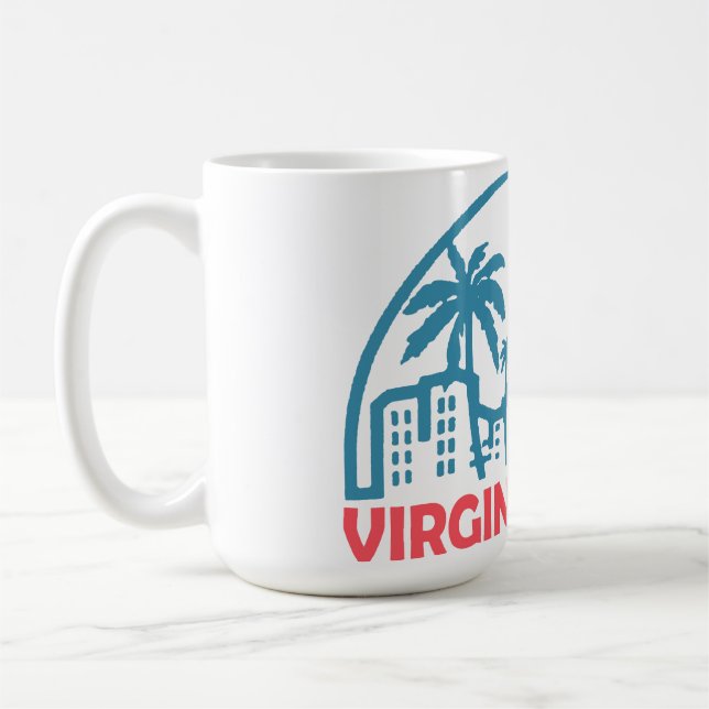 Mug Plage d'été de Virginie - Virginie  (Gauche)