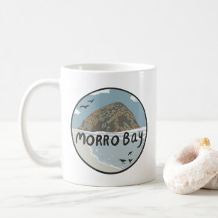 Mug Plage d'illustration de Morro Bay Central Californ