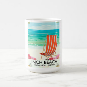Mug Plage d'Inch, An Daingean - affiche de voyage irla