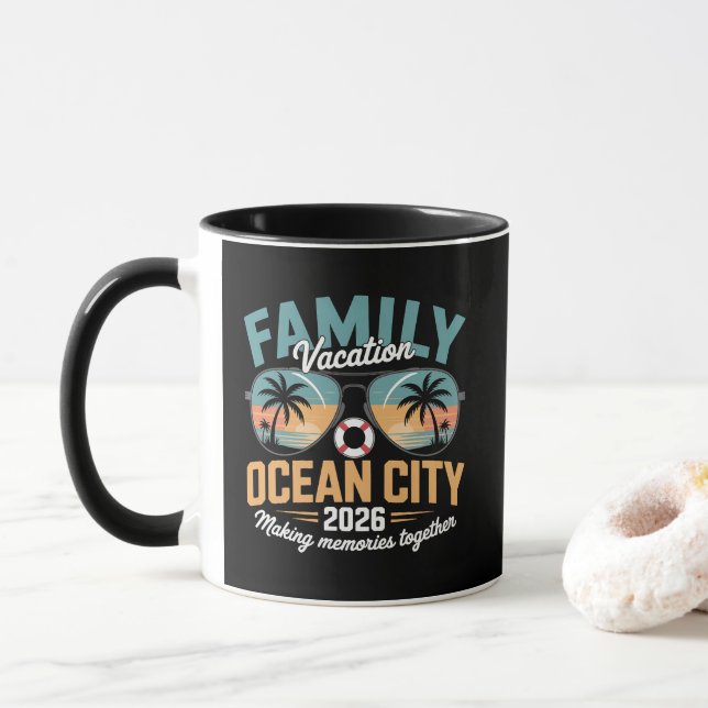 Mug Plage d'Ocean City (Avec donut)