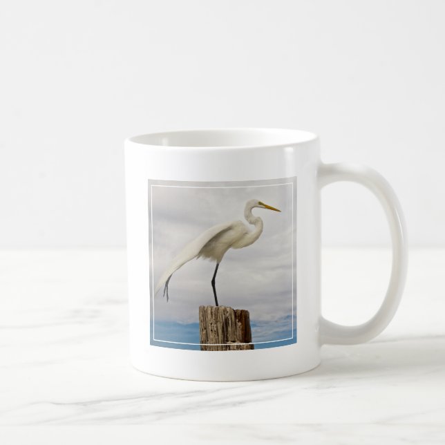 Mug Plage douée du héron | Fort Myers, la Floride (Droite)