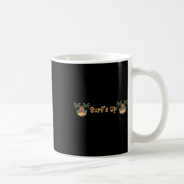 Mug Plage Drôle Soleil Surfant Squelette Jacksonville  (Droite)