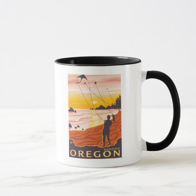 Mug Plage et cerfs-volants - Bandon, Oregon (Droite)